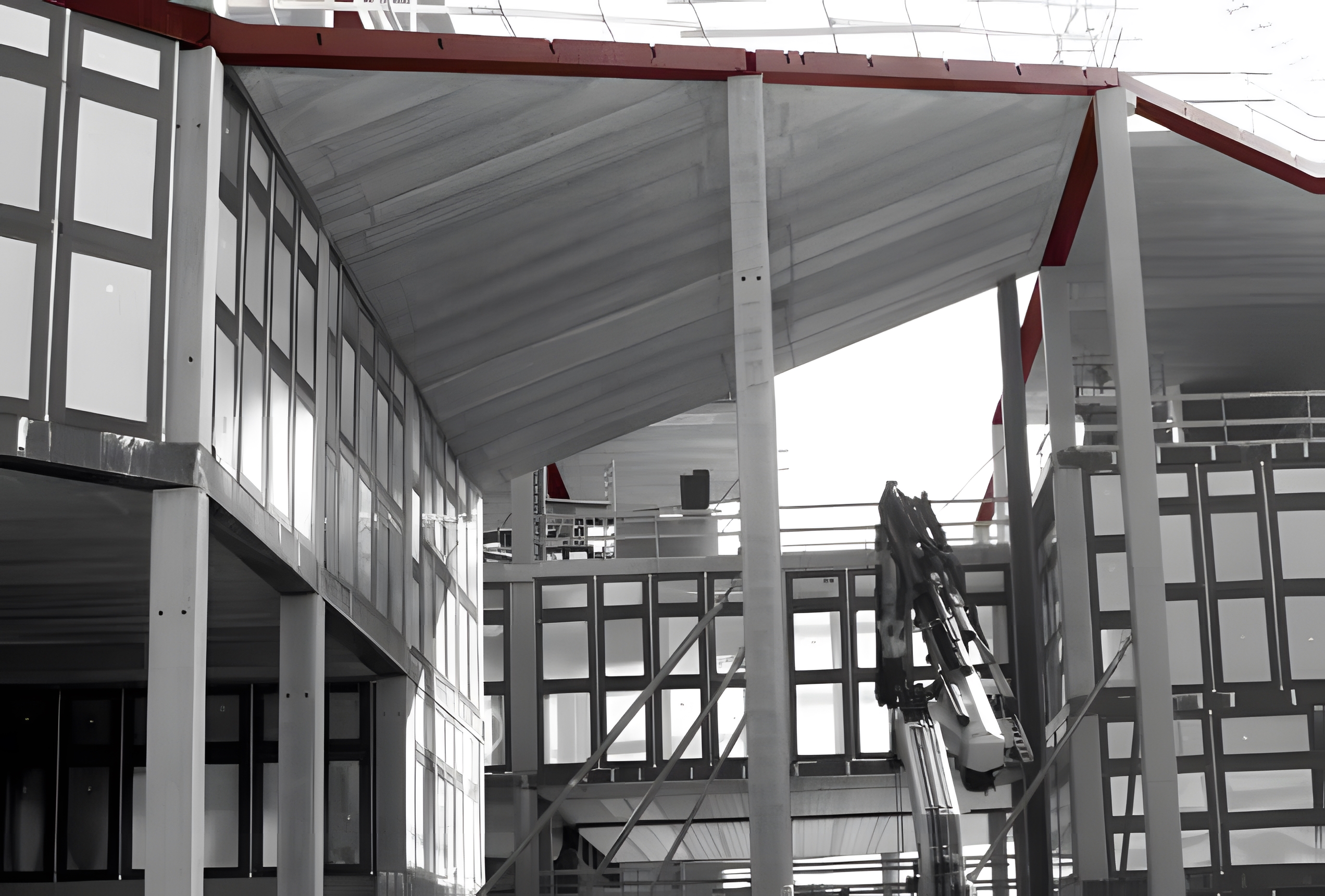 Halle mit Fachwerkbinder